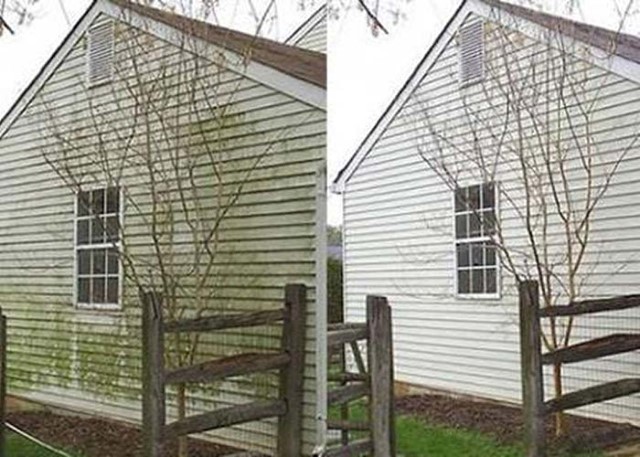 A little before and after... how Power Washing can make a huge difference.