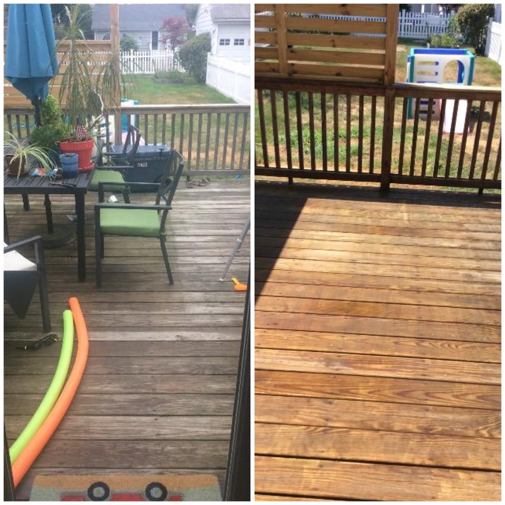 Power wash deck in Stratford