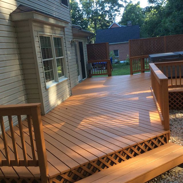 Power washed & stained deck