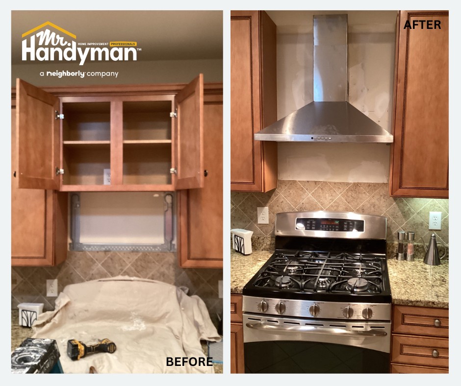Upper Removal and Range Hood Installation