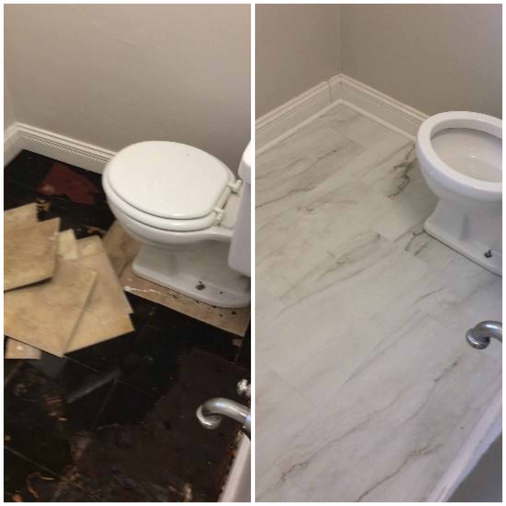 Replace floor in bathroom in Bridgeport