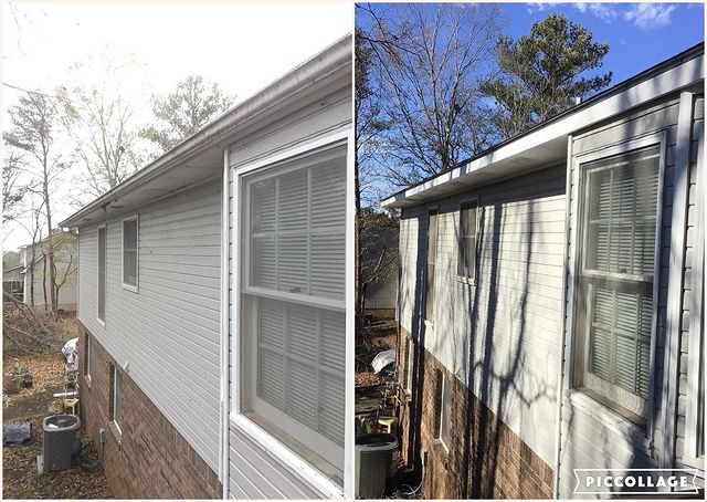Replaced soffit and fascia along entire length of the home due to wood rot mr handyman birmingham
