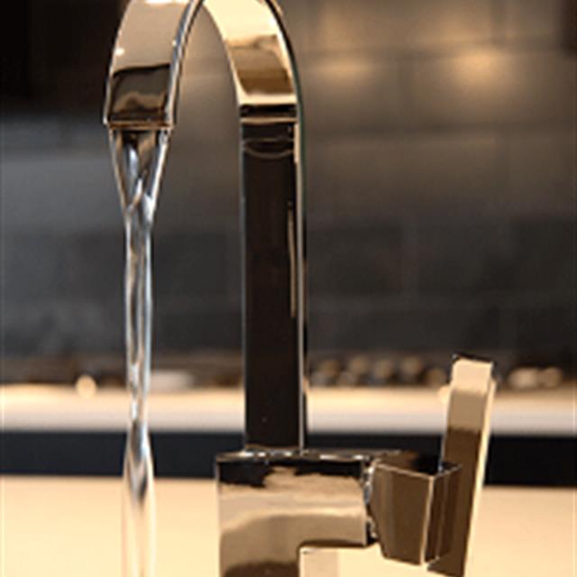 Sink faucet fixture.