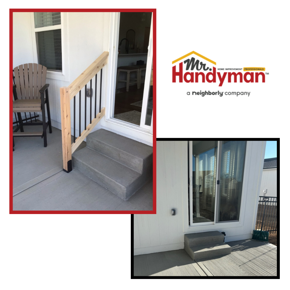 New patio step rail