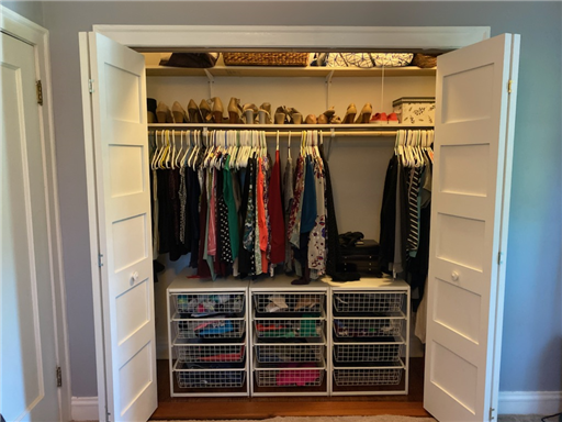 Organized closet.