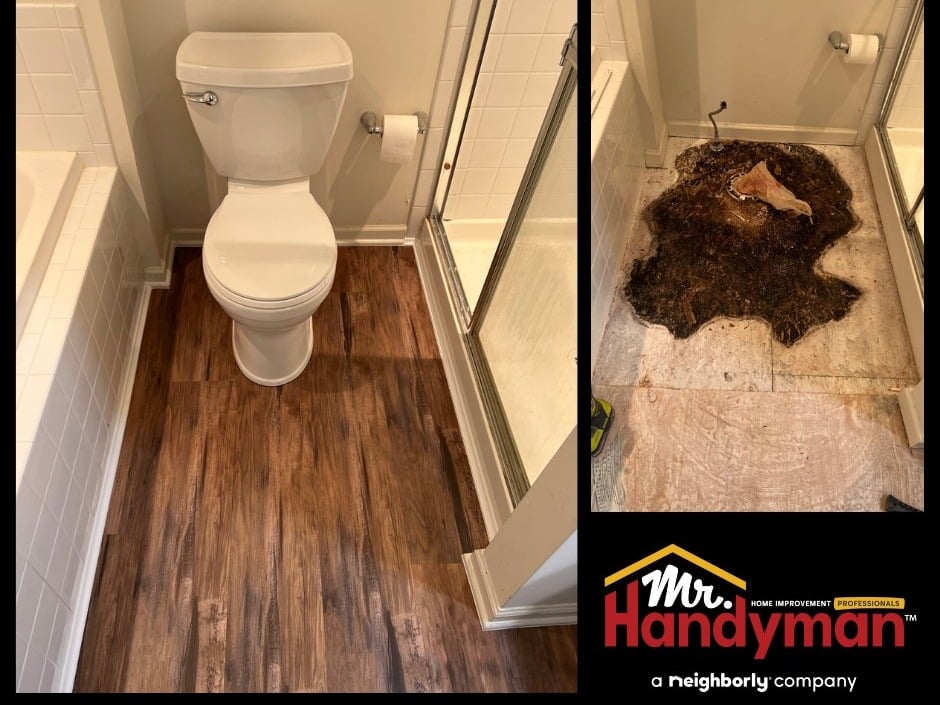 Toilet Install in Bathroom Remodel