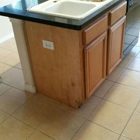Water damaged cabinet - after fix