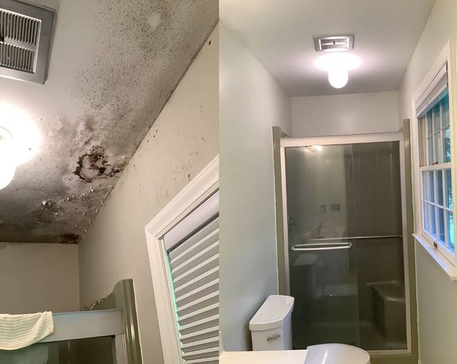 bathroom ceiling repair- Before and After