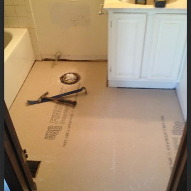 bathroom floor repair