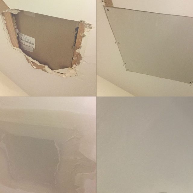 Before and after drywall.