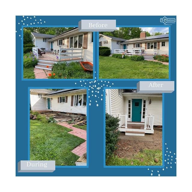 before and after deck downsized
