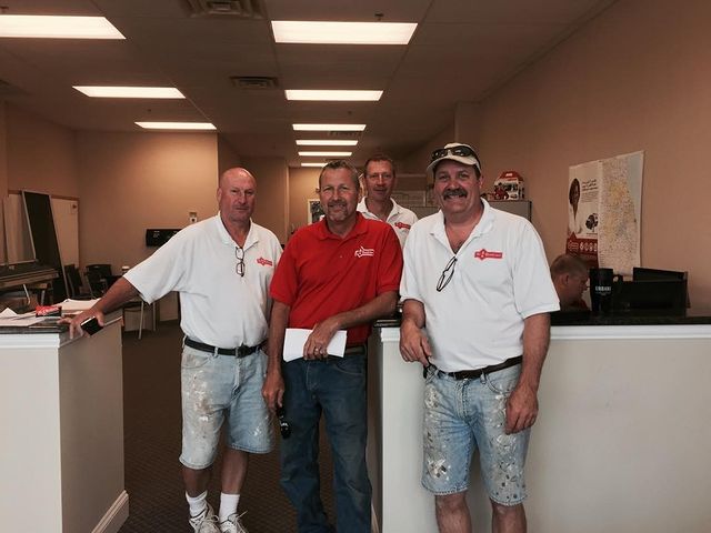 employees meeting tradesman.