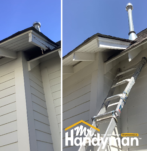 fascia repair from wood rot damage