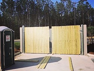 Built a fence around dumpster