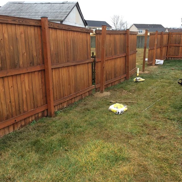 fence repair around a house