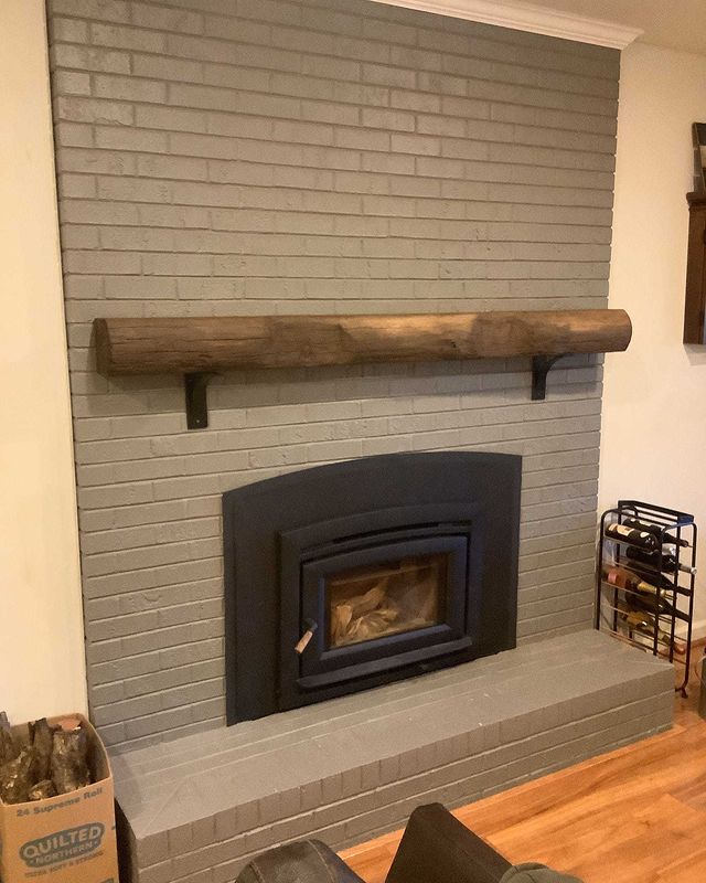 Home Improvement- fireplace mantle installed.