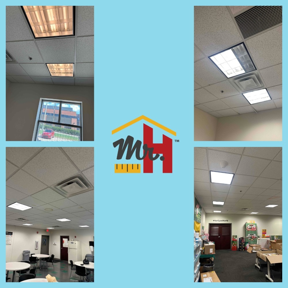 updated office lighting for a local distribution company
