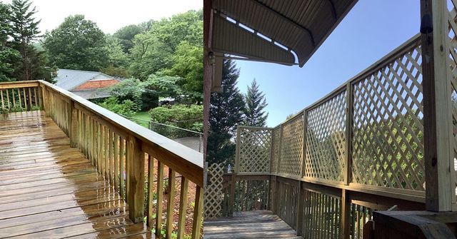 Before and after privacy screen