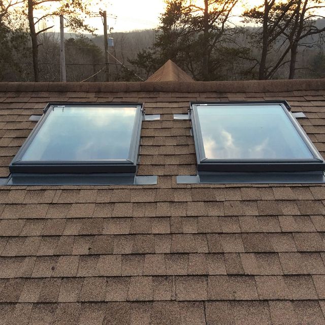skylights on roof of a house