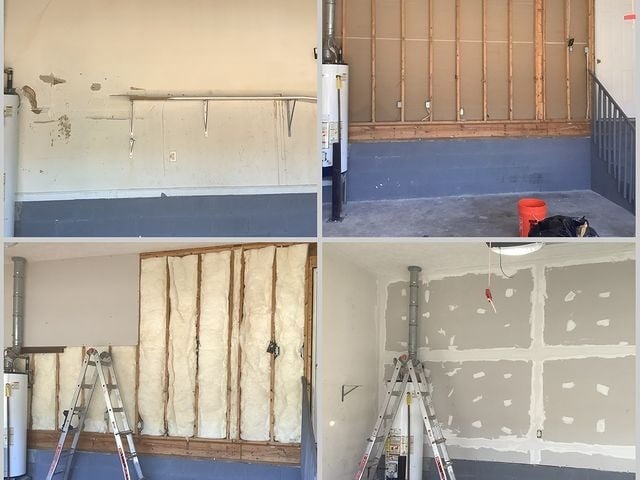 walls before and after