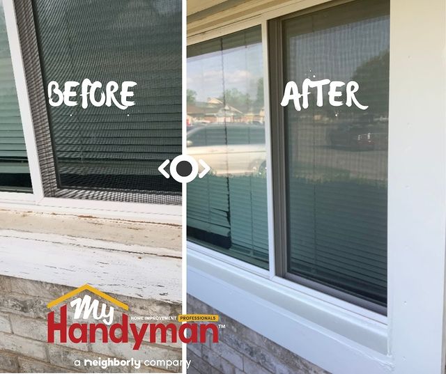 Before and after of a window repair