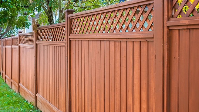 Wooden fence wall.