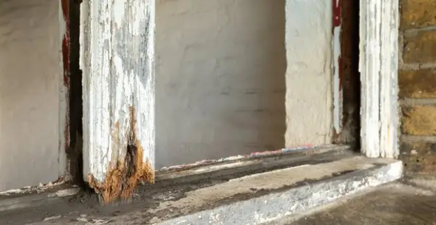 Dallas handyman inspecting wood rot in Dallas home before performing wood rot repair service