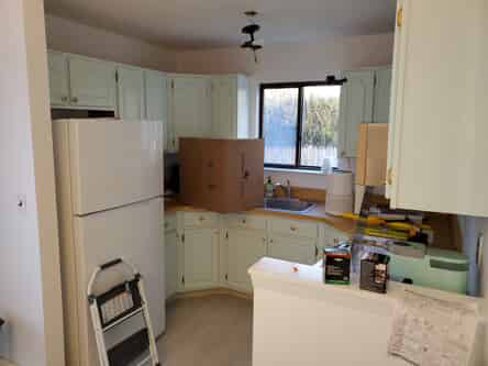 Small white home kitchen
