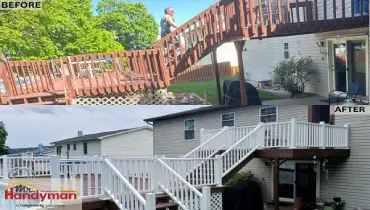 Patio and deck restored by Mr. Handyman in Easton, Bethlehem, Nazareth, and Allentown