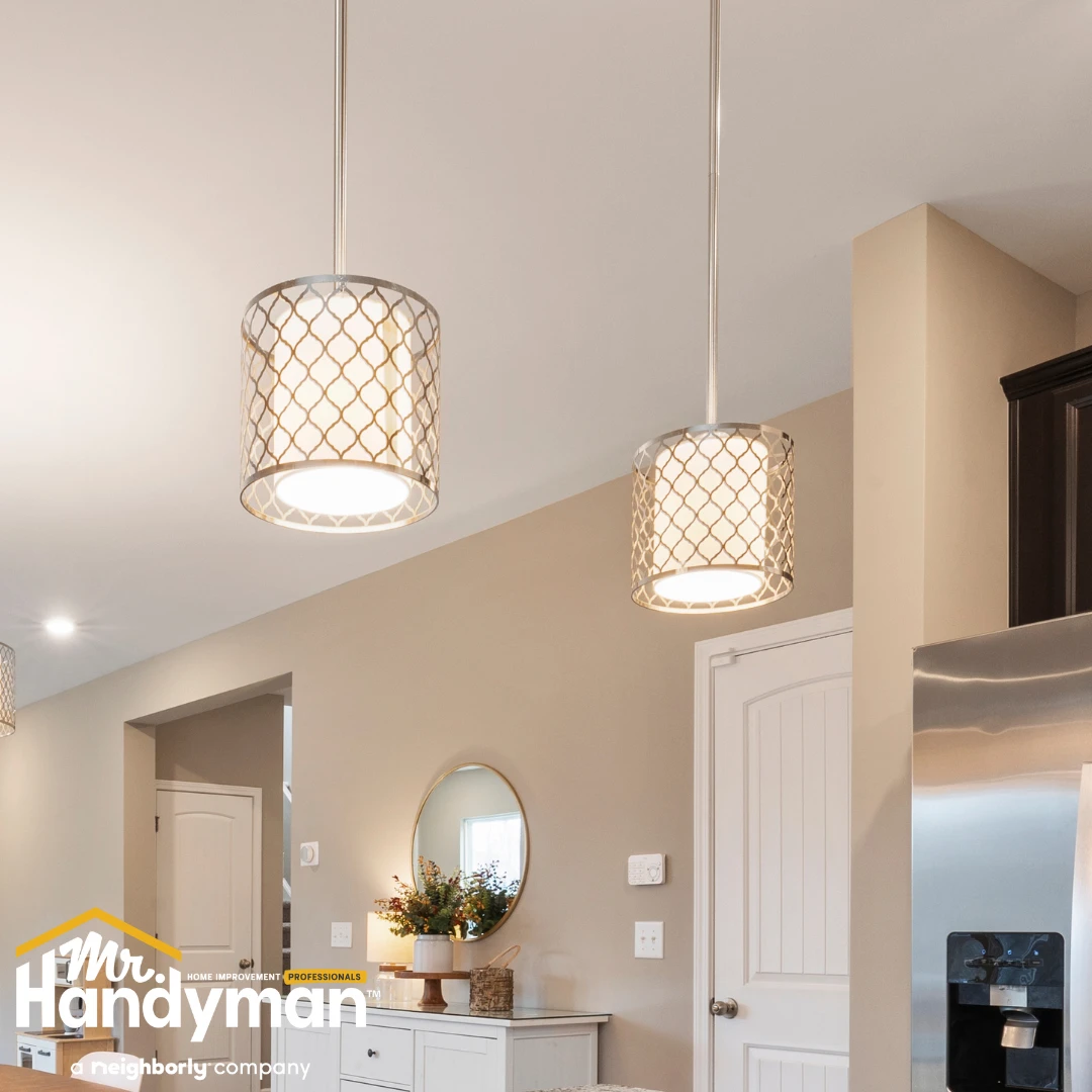 Modern pendant lighting upgrade in a Charleston kitchen renovation