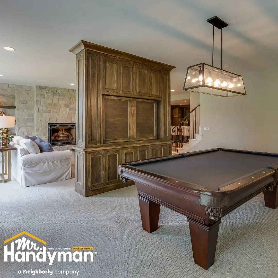 Basement recreation room finish