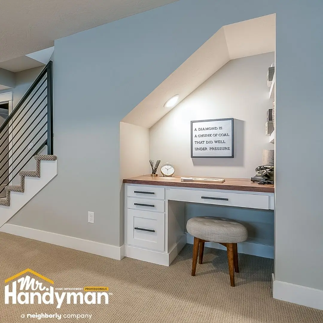 Basement built in home office