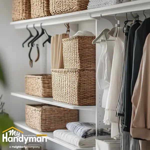 Organized closet storage