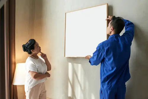 Professional picture hanging services.