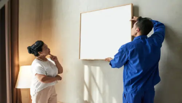Professional picture hanging services.