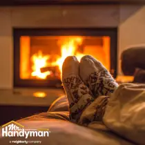 Fireplace winter preparation.