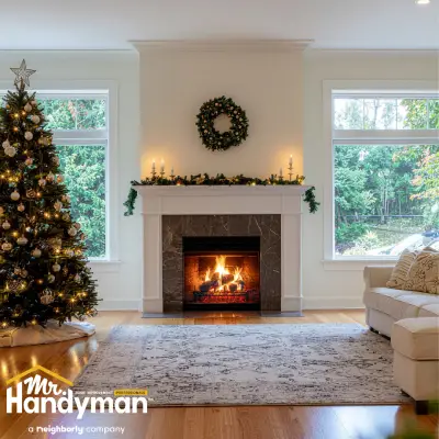 Holiday fire place safety.