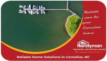 Aerial view of Cornelius, NC.