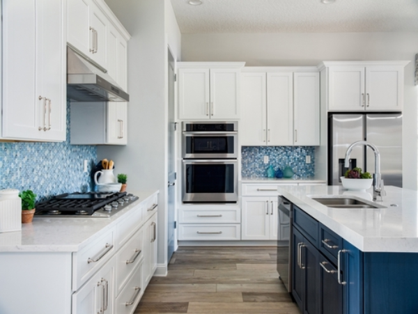 Brand new custom cabinet installation.