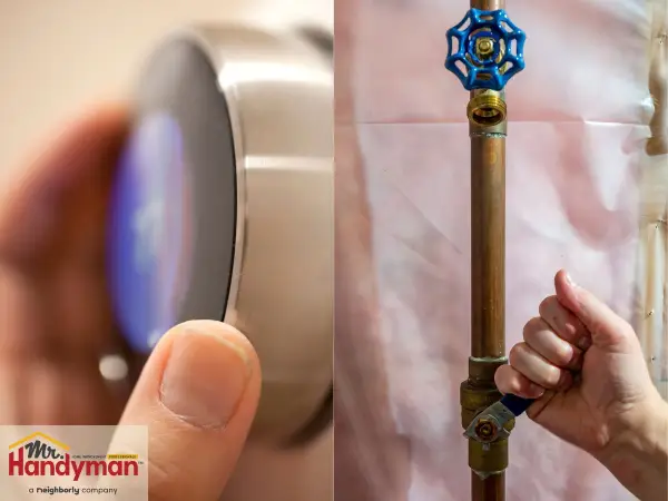 Prevent frozen pipes while travelling