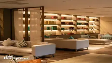 Handyman refreshing commercial common area lobby in West Nashville TN property.