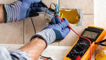 Gym lighting maintenance.