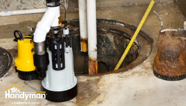 Sump pump inspection.