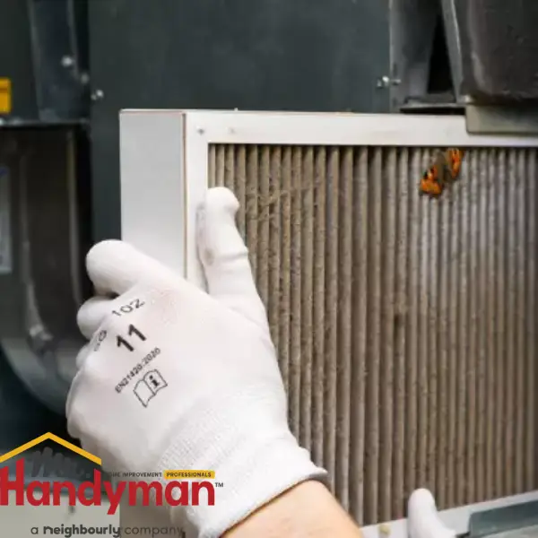 Dirty clogged air filter spring cleaning