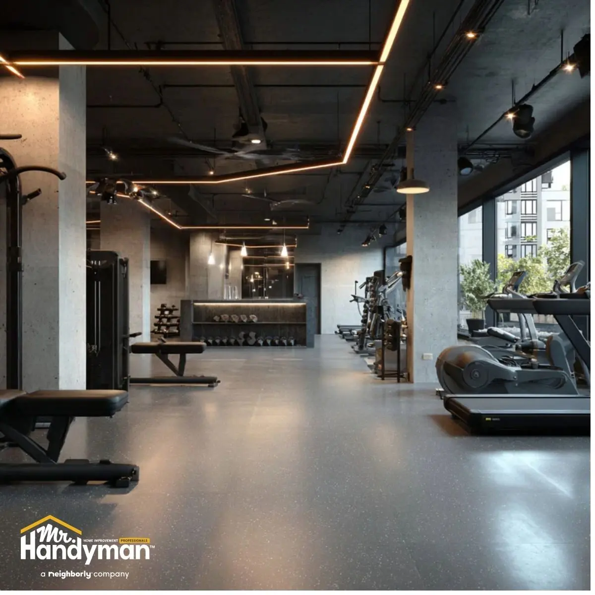 Gym interior paint refresh