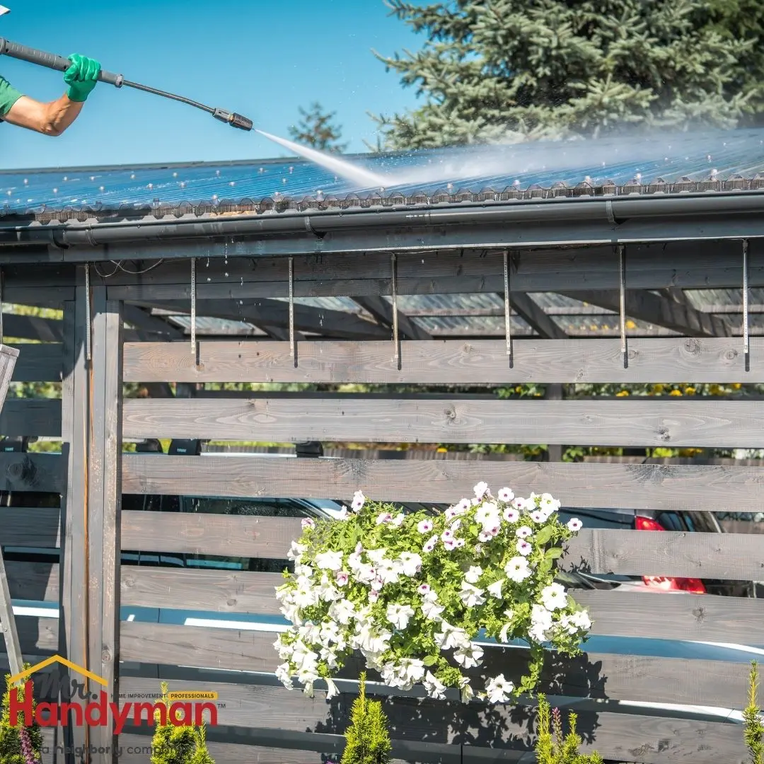 handyman performing commercial building maintenance