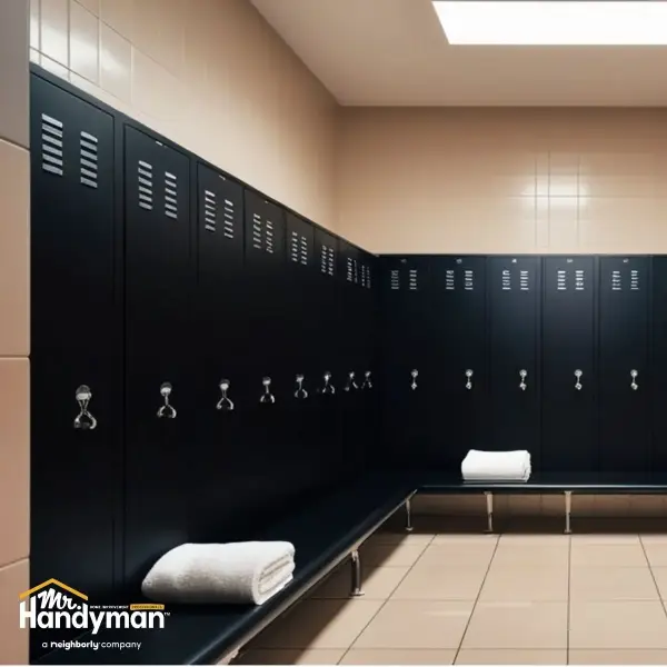 Locker room water heater