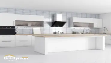 handyman reviewing flooring and countertop samples in Oklahoma City OK home