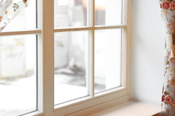 single hung window on home
