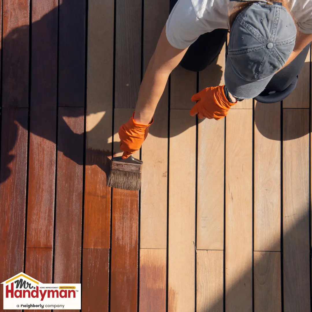 Painting the deck.